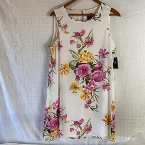 JH White‎ Floral Shift Dress NWT Size 16P